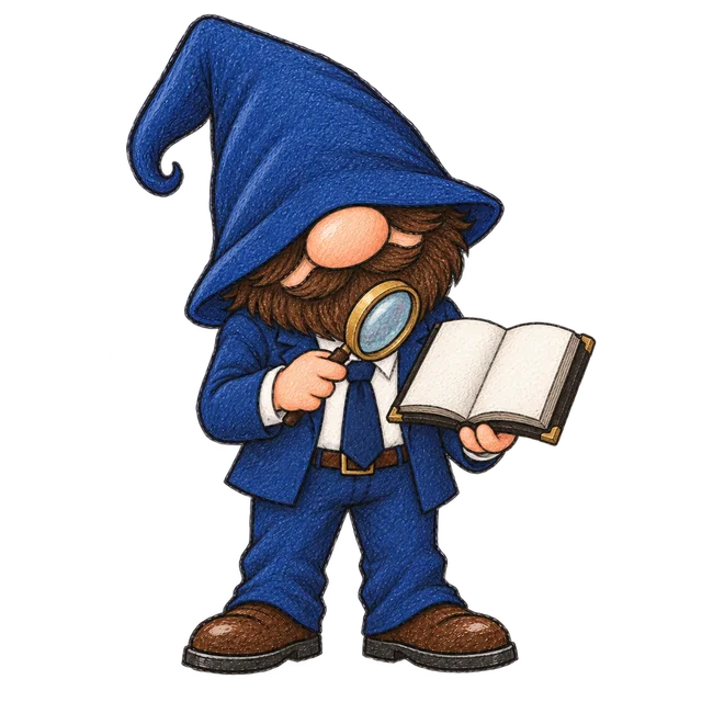 Illustration of the Right Choice Tax & Accounting mascot peering through a magnifying glass at an empty open book