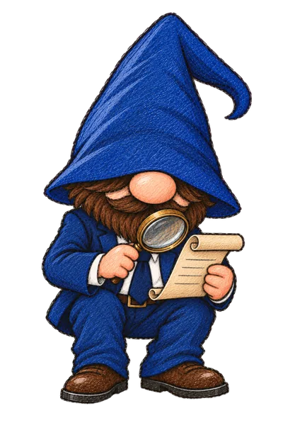 Illustration of the Right Choice Tax & Accounting mascot examining a scroll with a magnifying glass